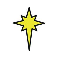 Modern concept graphic featuring a Bethlehem star Christmas design in simplicity vector