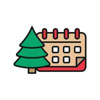 Calendar design illustrating a modern and simple Christmas concept graphic vector