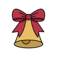 Simple graphic emphasizing a modern Christmas bell design concept vector