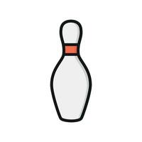 Bowling pin design features a contemporary sport icon with a clean and simple graphic style vector