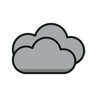 Cloudy weather graphic presents a minimalist approach with a stylish and functional design vector