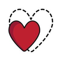 Love sign shape heart design captures a sophisticated and simple graphic concept vector