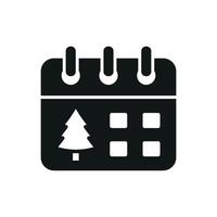 Christmas concept highlighted through a simple and modern calendar design graphic vector