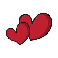 Love sign shape heart design features a modern graphic approach with clean lines vector