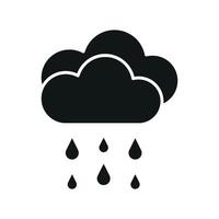 Rainy cloud icon showcases a sleek and minimalist modern graphic concept vector