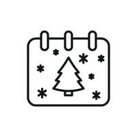 Christmas calendar design showcasing a simple and modern concept graphic vector