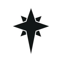 Bethlehem star graphic expressing a simple modern Christmas design concept vector