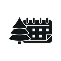 Modern graphic portraying a simple Christmas calendar design concept vector