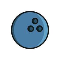 Bowling ball icon showcases a sleek and modern design with a minimalist graphic concept vector