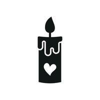 Valentine candle graphic integrates simplicity with a modern and elegant touch vector