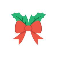 Modern and simple design concept revolving around a Christmas bow graphic vector