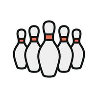 Bowling pin graphic integrates a simple yet sophisticated design with a modern touch vector