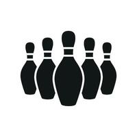 Bowling pin icon highlights a streamlined and modern graphic concept with sport elements vector