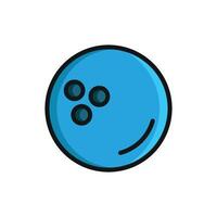 Bowling ball icon highlights a streamlined and modern graphic concept with sport elements vector