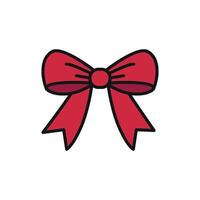 Modern Christmas bow design encapsulated in a simple concept graphic vector