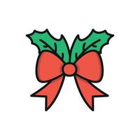 Graphic interpretation of a simple and modern Christmas bow design vector