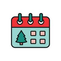 Christmas calendar graphic expressing a simple modern design concept vector