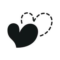Love sign shape heart design features a minimalistic Valentine-inspired approach vector