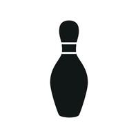 Bowling pin icon emphasizes modern elegance through a straightforward sport graphic concept vector