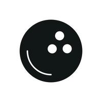 Bowling ball icon blends simplicity and functionality within a modern sport graphic design vector