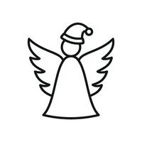 Christmas concept highlighted through a simple and modern angel design graphic vector