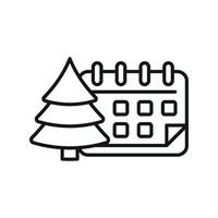 Christmas calendar design depicted with a simple modern concept graphic vector