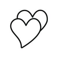 Love sign shape heart design integrates sleek lines with a simple graphic style vector
