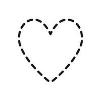 Love sign shape heart graphic emphasizes a streamlined and elegant design concept vector