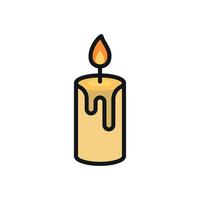 Candle icon design blends modern design with timeless elegance in a graphic concept vector