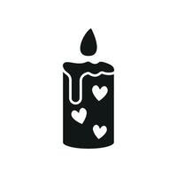 Valentine candle design blends simplicity with a sophisticated graphic concept vector
