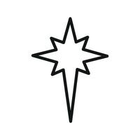 Simple graphic emphasizing a modern Bethlehem star Christmas design concept vector