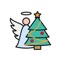 Modern concept graphic featuring a Christmas angel design in simplicity vector