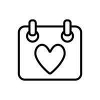 Calendar graphic showcases a modern take on a simple Valentine design vector
