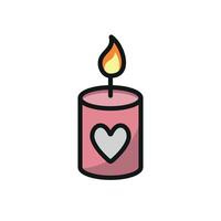 Valentine candle design captures a modern and functional Valentine-inspired look vector