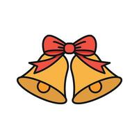 Christmas concept highlighted in a simple and modern bell design graphic vector