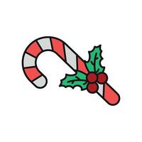 Christmas cane candy design embracing a simple and modern concept graphic vector