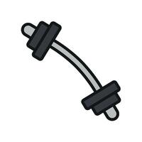 Barbell icon highlights a modern aesthetic with a simple and functional graphic concept vector