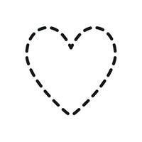Love sign shape heart design emphasizes a simple yet sophisticated graphic concept vector