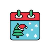 Modern concept graphic featuring a Christmas calendar design in simplicity vector