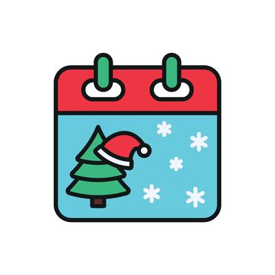 Modern concept graphic featuring a Christmas calendar design in simplicity