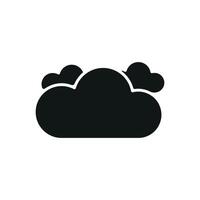 Cloudy weather icon showcases a sleek modern design with a minimalist sport graphic concept vector
