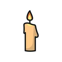 Candle icon design blends stylish simplicity with modern elegance in a graphic concept vector