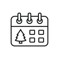 Calendar concept displayed in a modern and simple Christmas design graphic vector