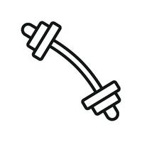 Barbell graphic concept combines modern elegance with a straightforward icon design vector