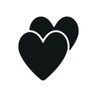 Love sign shape heart icon highlights a minimalist approach to modern Valentine design vector