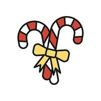 Modern candy design showcasing a simple Christmas cane concept graphic vector