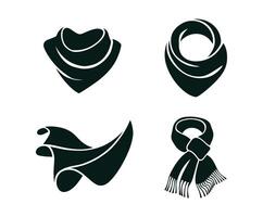 Cozy Scarf Silhouette Collection vector