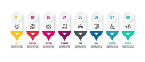 Infographic template business concept with step. vector