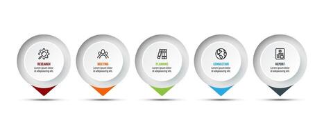 Business infographic template with option for presentation. vector