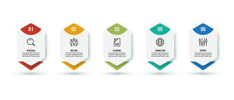 Infographic template business concept with step. vector